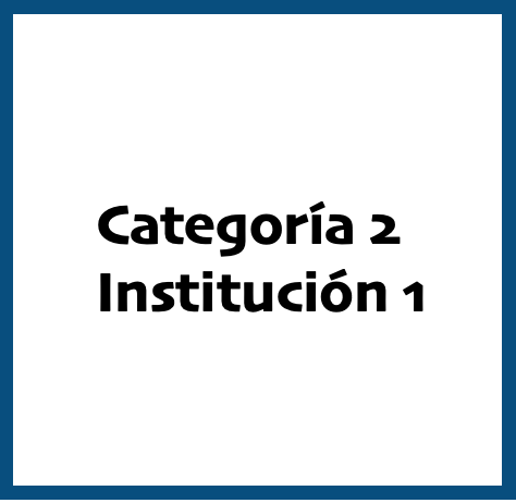 Categoría 2 Institución 1